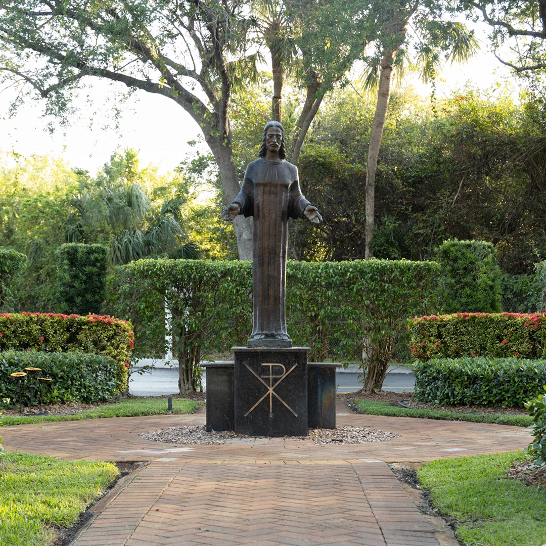memorial garden at St. Paul Boca Lutheran Church and School in Boca Raton Florida