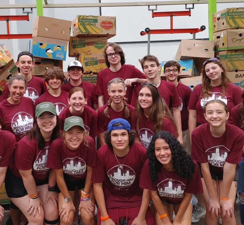 Student ministry at St. Paul Boca Lutheran Church arch